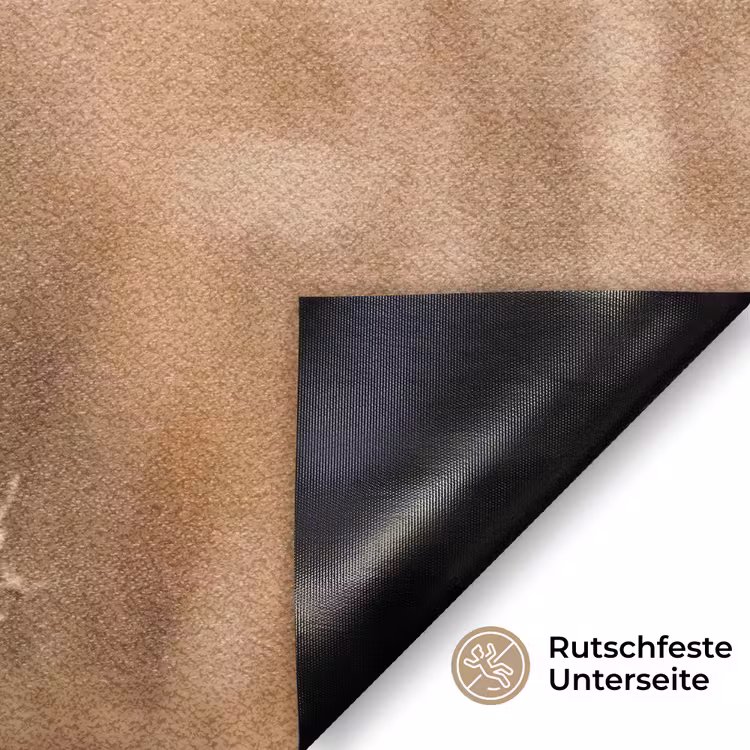 Schermbloem - Droogbloem - Winter - Beige - Minimalistisch Deurmat klein -antislip_DE