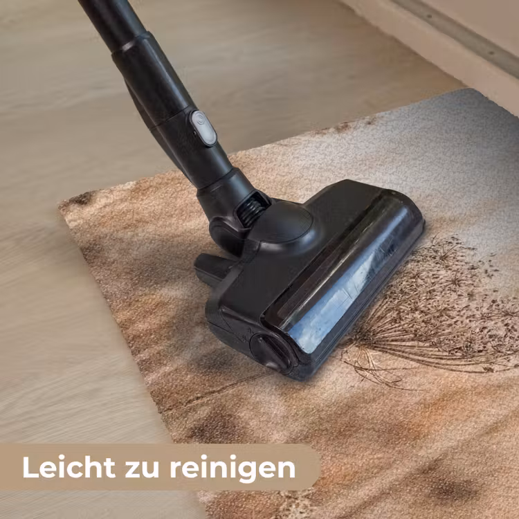Schermbloem - Droogbloem - Winter - Beige - Minimalistisch Deurmat klein -reinigen_DE