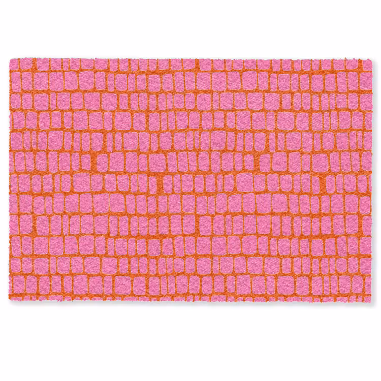Organisch - Raster - Roze Deurmat klein 898 -zkaufland3d