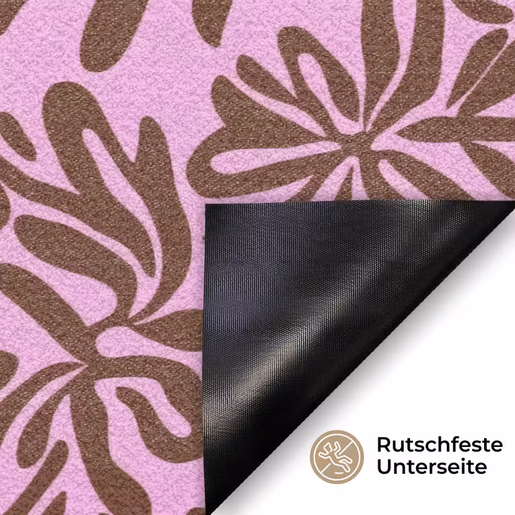 Organisch - Patroon - Roze Deurmat klein 898 -antislip_DE