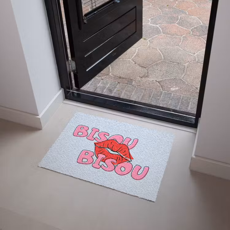 Bisou - Blauw - Roze - Lippen Deurmat klein -sfeer5