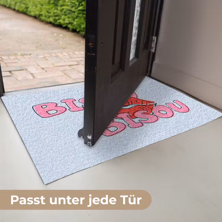 Bisou - Blauw - Roze - Lippen Deurmat klein -USP_DE