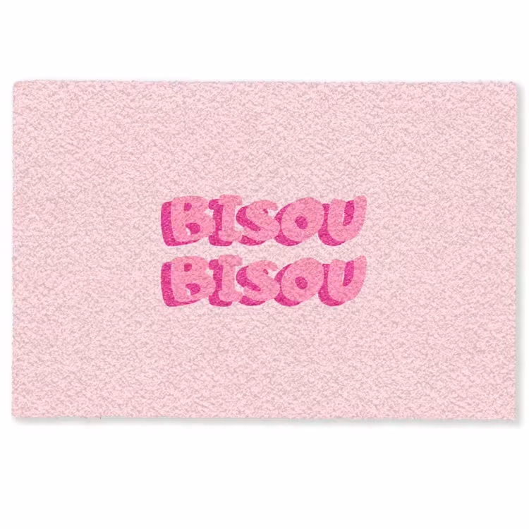 Bisou - Roze - Dikke letters Deurmat klein -zkaufland3d