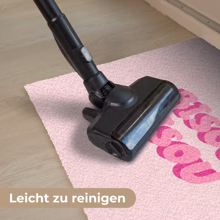 Bisou - Roze - Dikke letters Deurmat klein -reinigen_DE
