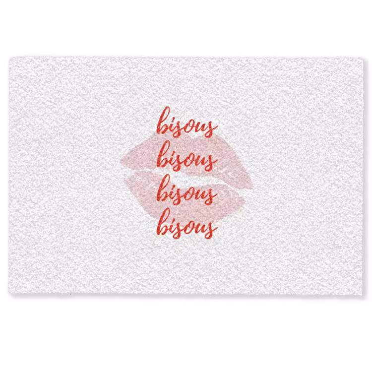 Bisous - Lip - Wit - Rood Deurmat klein -zkaufland3d
