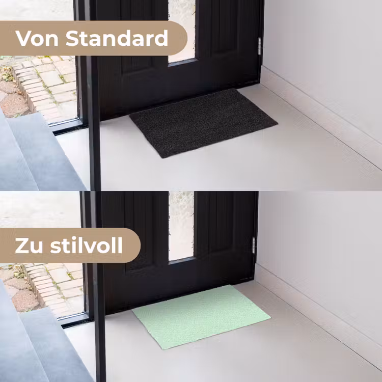 Pale - Mint - Groen Deurmat klein 898 -voor-na_DE