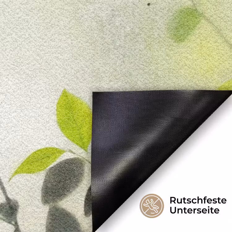 Blad - Schaduw - Natuur - Abstract - Groen Deurmat klein -antislip_DE
