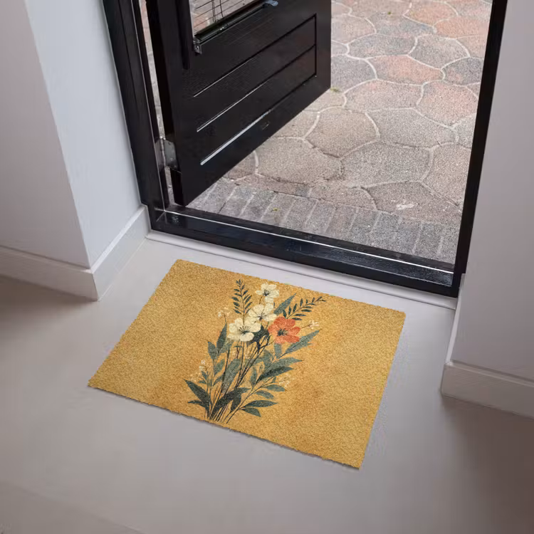 Bladeren - Boeket - Bloemen - Geel Deurmat klein -sfeer5