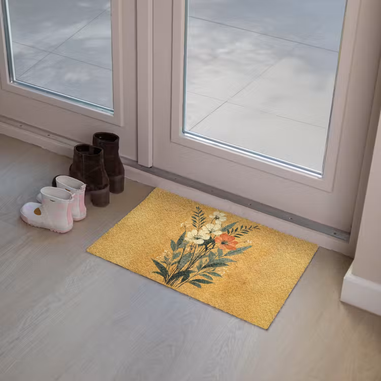 Bladeren - Boeket - Bloemen - Geel Deurmat klein -sfeer3