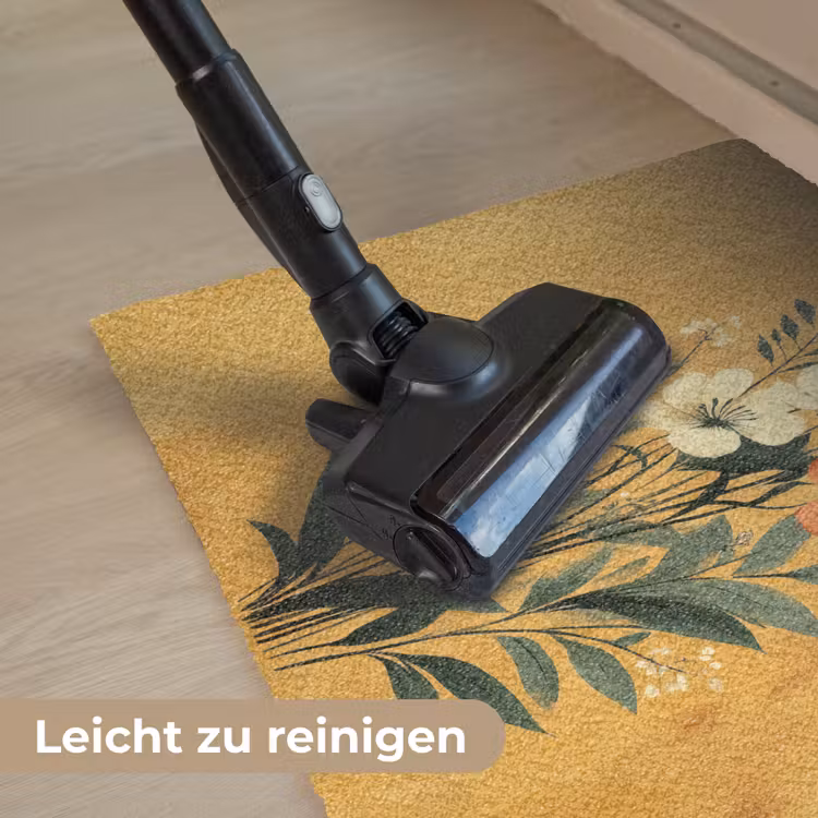 Bladeren - Boeket - Bloemen - Geel Deurmat klein -reinigen_DE