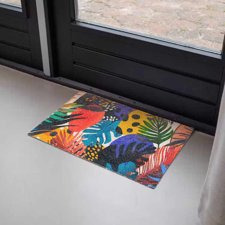 Bladeren - Vormen - Abstract - Kleurrijk Deurmat klein -sfeer2