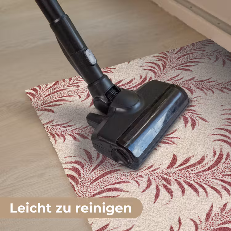 Bladeren - Linnen - Rood Deurmat klein 898 -reinigen_DE