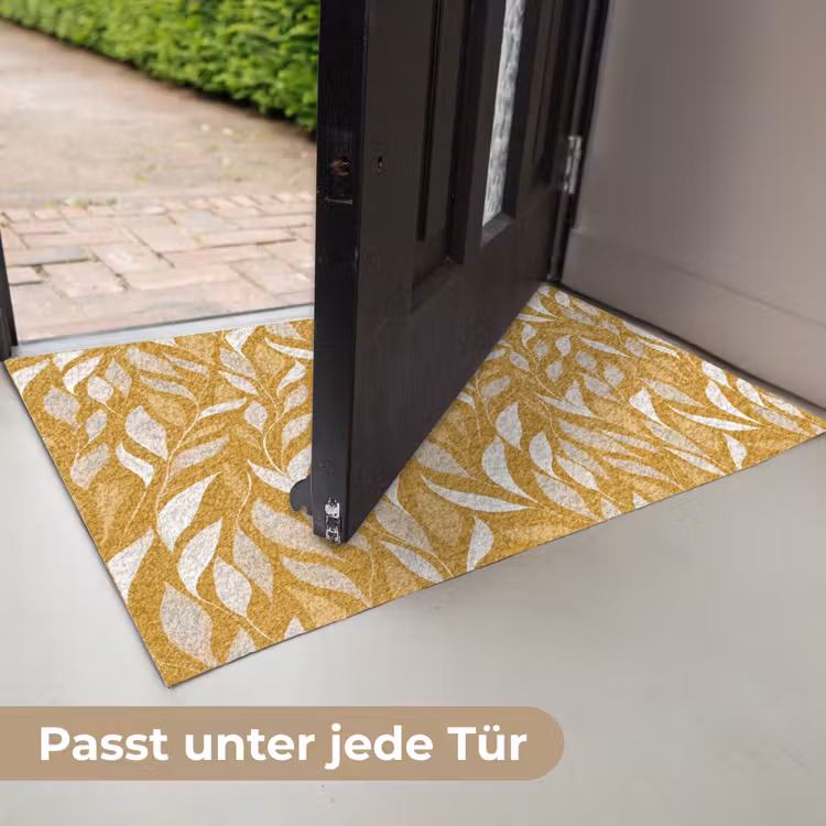 Bladeren - Patroon - Geel Deurmat klein 898 -USP_DE