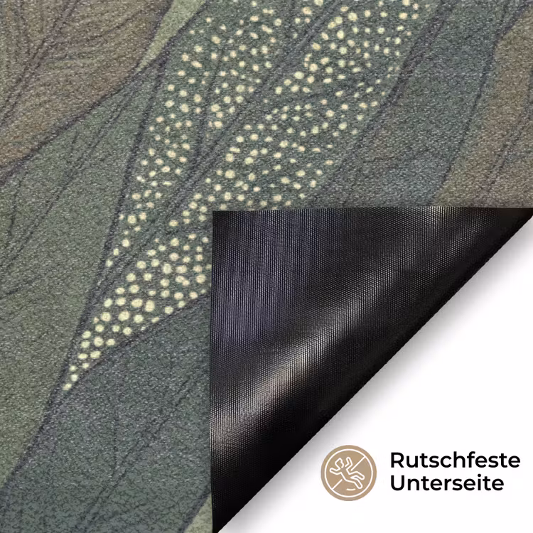 Bladeren - Patroon - Gestippeld - Natuur - Groen Deurmat klein -antislip_DE