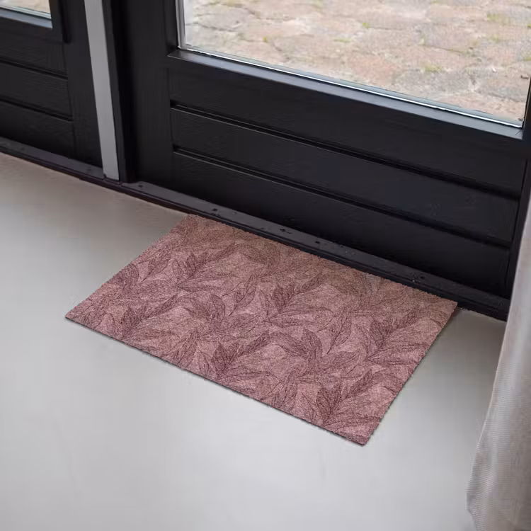 Bladeren - Patroon - Paars Deurmat klein 898 -sfeer2