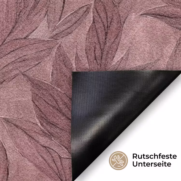 Bladeren - Patroon - Paars Deurmat klein 898 -antislip_DE