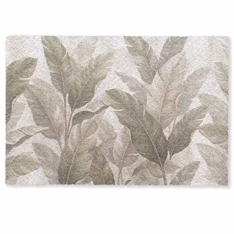 Bladeren - Tropisch - Natuur - Abstract - Beige Deurmat klein -zkaufland3d
