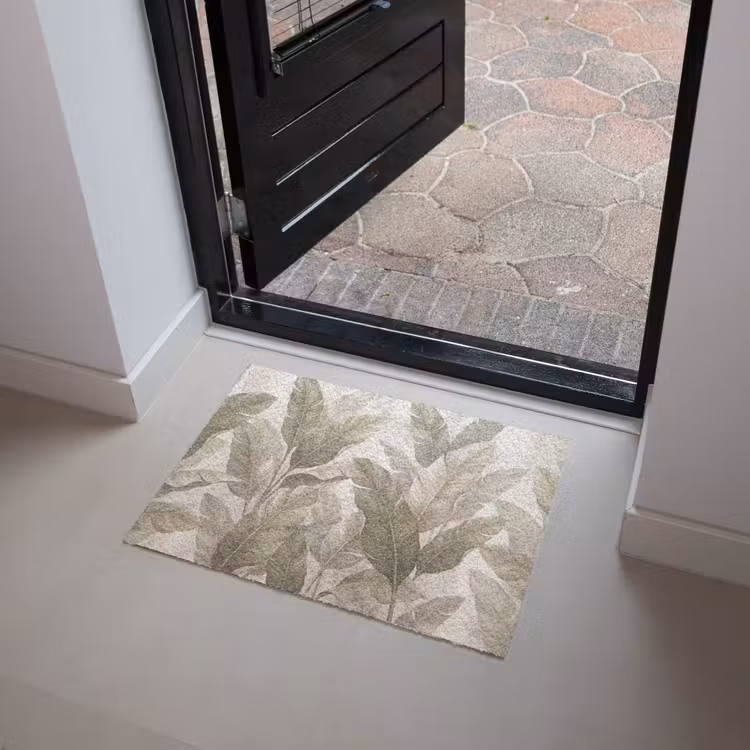 Bladeren - Tropisch - Natuur - Abstract - Beige Deurmat klein -sfeer5