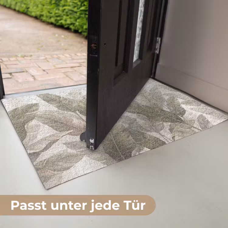 Bladeren - Tropisch - Natuur - Abstract - Beige Deurmat klein -USP_DE
