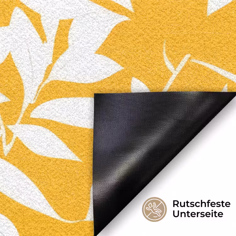 Bladeren - Takken - Geel Deurmat klein -antislip_DE
