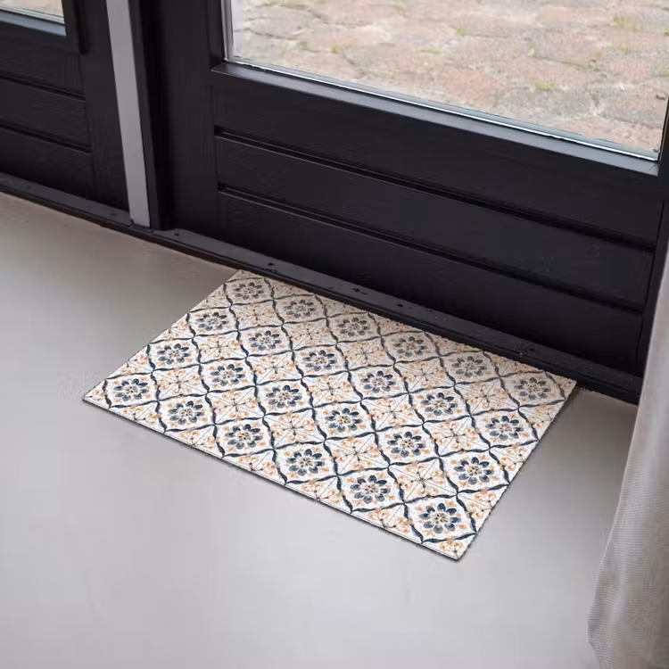 Bladvorm - Patroon - Kleurrijk Deurmat klein 898 -sfeer2
