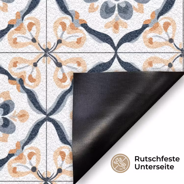 Bladvorm - Patroon - Kleurrijk Deurmat klein 898 -antislip_DE