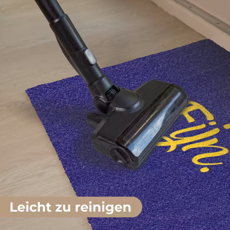 Blauw - Geel - Fijn Deurmat klein -reinigen_DE