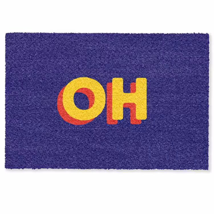 Blauw - Geel - OH - Schaduw Deurmat klein -zkaufland3d