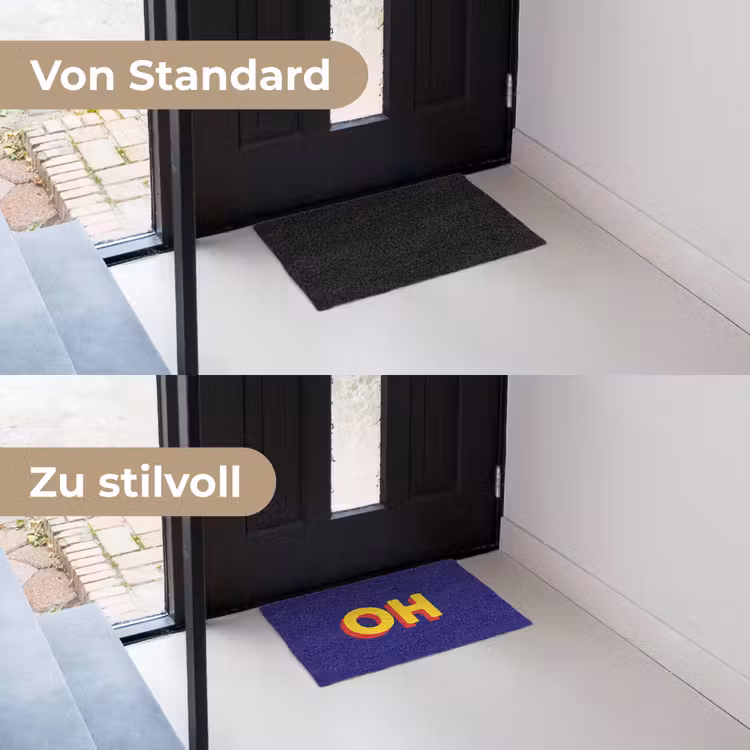 Blauw - Geel - OH - Schaduw Deurmat klein -voor-na_DE