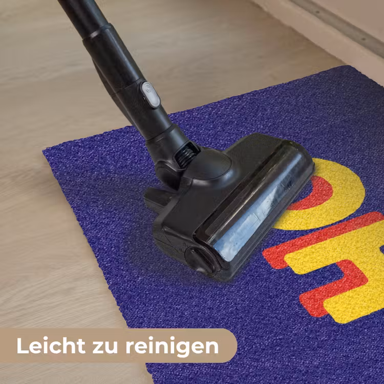 Blauw - Geel - OH - Schaduw Deurmat klein -reinigen_DE