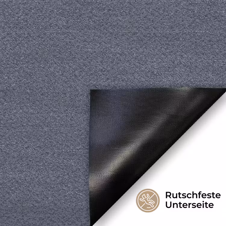 Blauw - Zwart - Streep - Minimalistisch Deurmat klein -antislip_DE