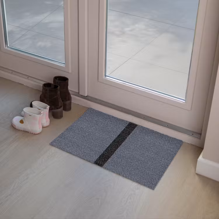 Blauw - Zwart - Streep - Minimalistisch Deurmat klein -sfeer3