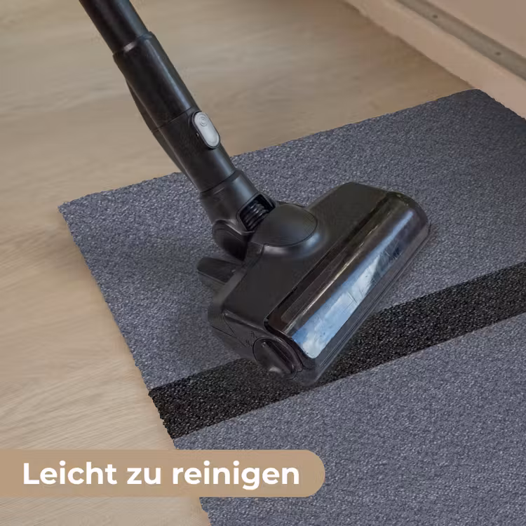 Blauw - Zwart - Streep - Minimalistisch Deurmat klein -reinigen_DE