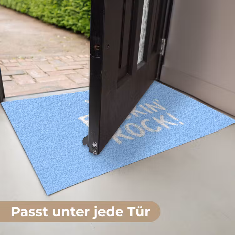 Blauw - Wit - You fuckin rock Deurmat klein -USP_DE