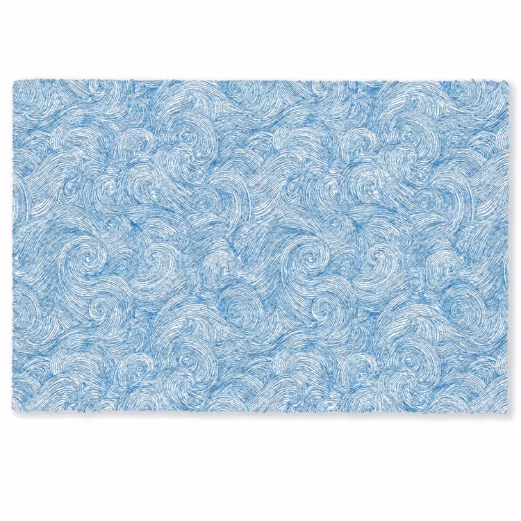 Blauw - Wit - Spiraal - Golven - Lijnen Deurmat klein 898 -zkaufland3d
