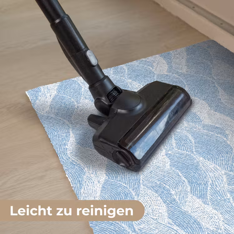 Blauw - Wit - Golven - Getekend Deurmat klein 898 -reinigen_DE