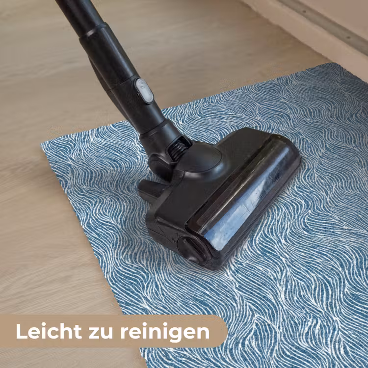 Blauw - Wit - Golven - Getekend - Textuur Deurmat klein 898 -reinigen_DE