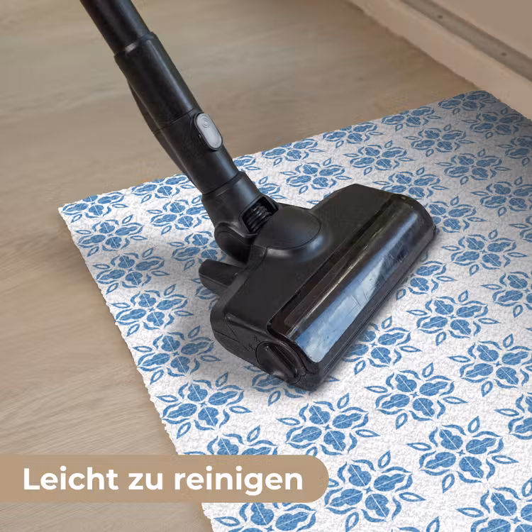 Blauw - Wit - Tegel - Patroon Deurmat klein 898 -reinigen_DE