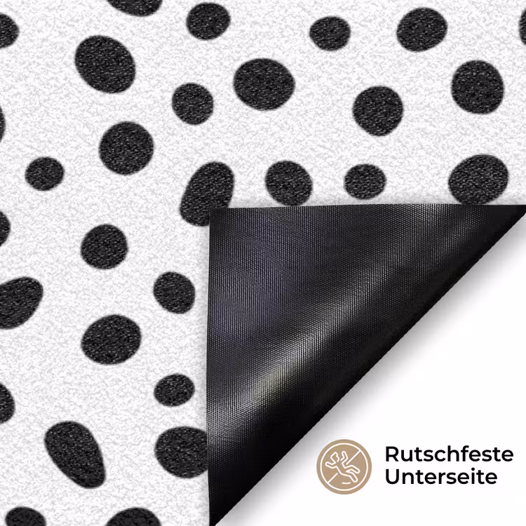 Bliksem - Roze - Stippen Deurmat klein -antislip_DE