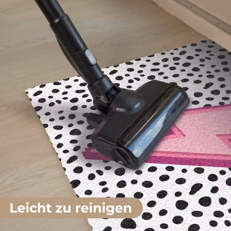 Bliksem - Roze - Stippen Deurmat klein -reinigen_DE