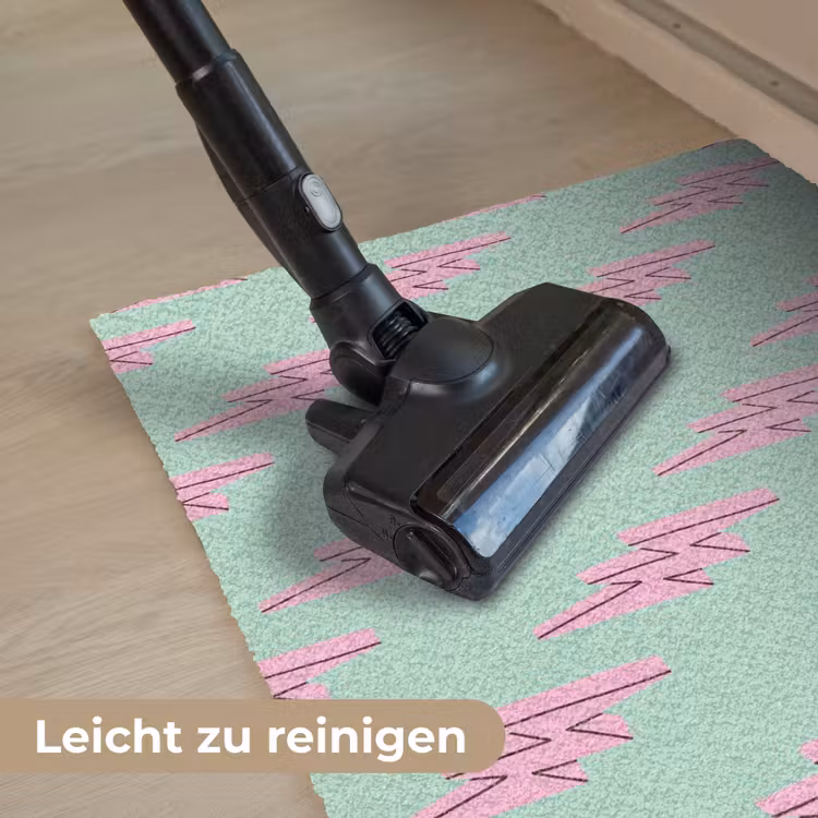 Bliksemschichten - Patroon - Groen - Roze Deurmat klein -reinigen_DE