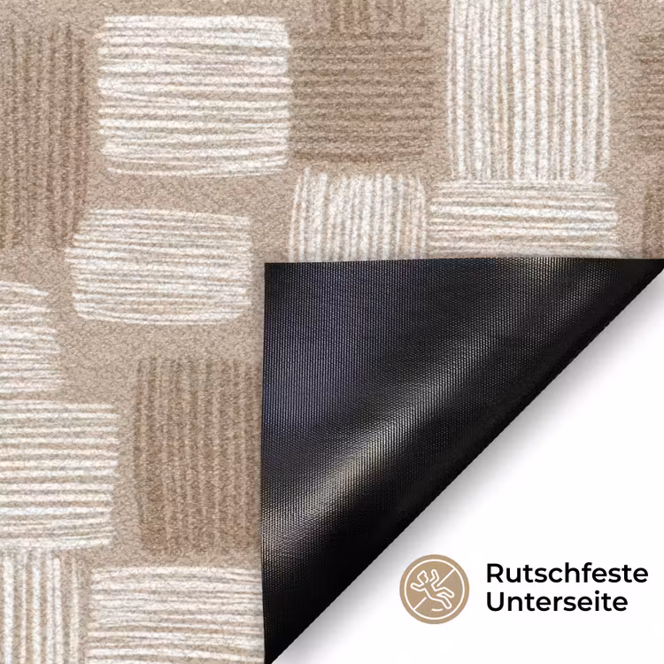 Blok - Patroon - Bruin Deurmat klein 898 -antislip_DE