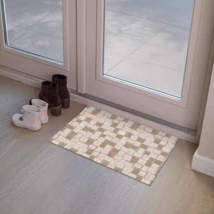 Blok - Patroon - Bruin Deurmat klein 898 -sfeer3
