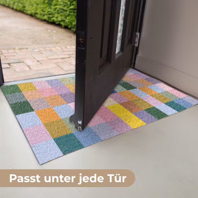 Blokken - Vierkant - Patroon - Gekleurd Deurmat klein -USP_DE