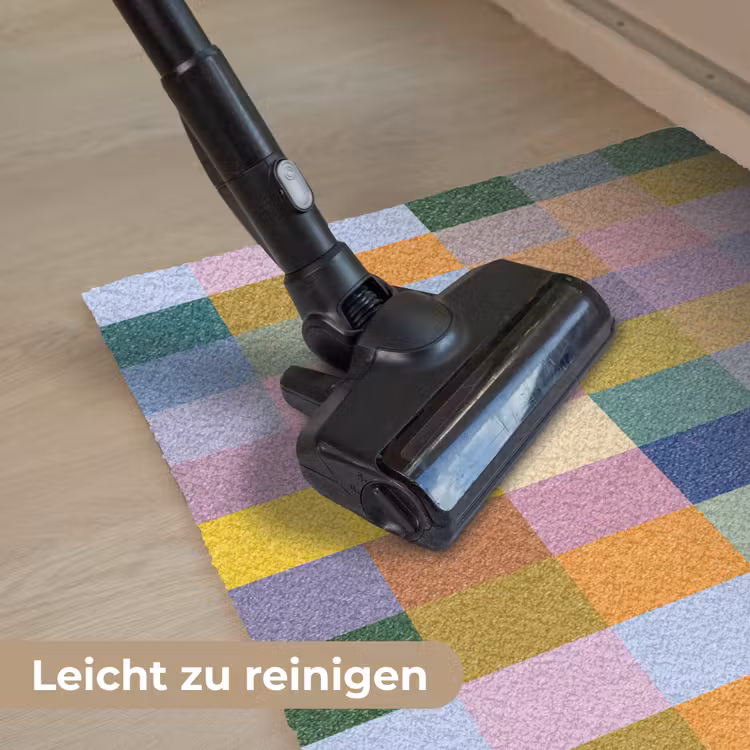 Blokken - Vierkant - Patroon - Gekleurd Deurmat klein -reinigen_DE