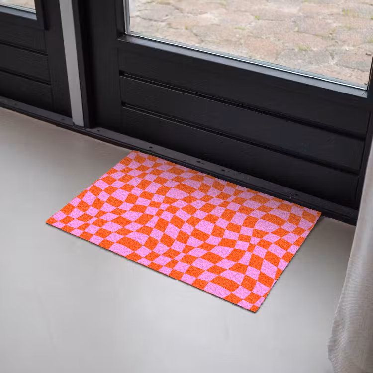 Blokken - Roze - Rood - Patroon Deurmat klein 898 -sfeer2