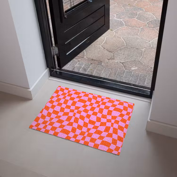Blokken - Roze - Rood - Patroon Deurmat klein 898 -sfeer5
