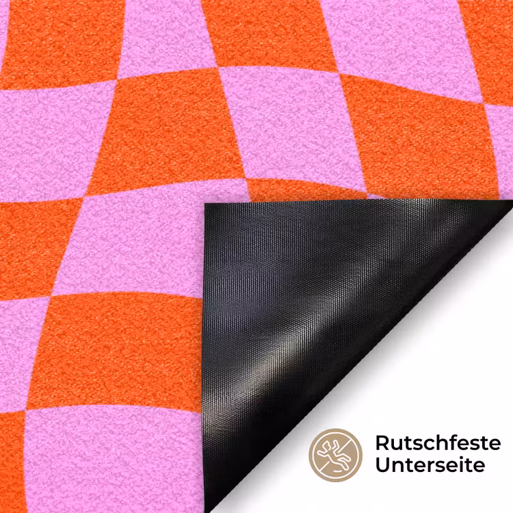 Blokken - Roze - Rood - Patroon Deurmat klein 898 -antislip_DE