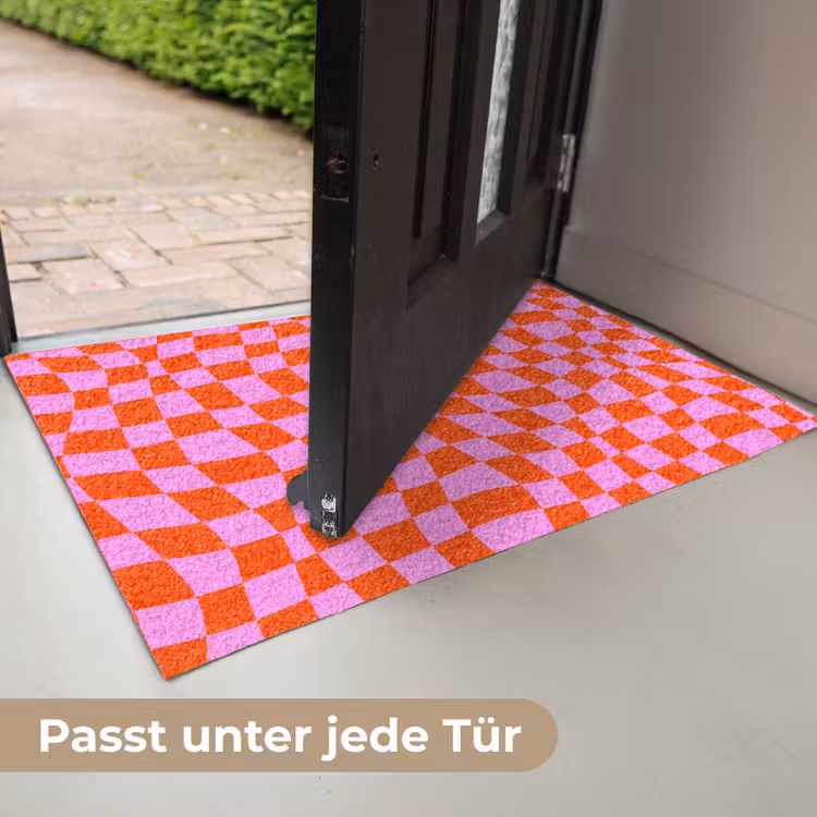 Blokken - Roze - Rood - Patroon Deurmat klein 898 -USP_DE