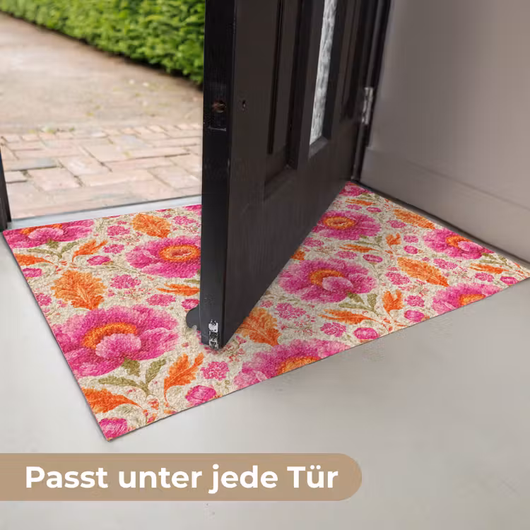 Bloemen - Barok - Roze - Oranje Deurmat klein 898 -USP_DE
